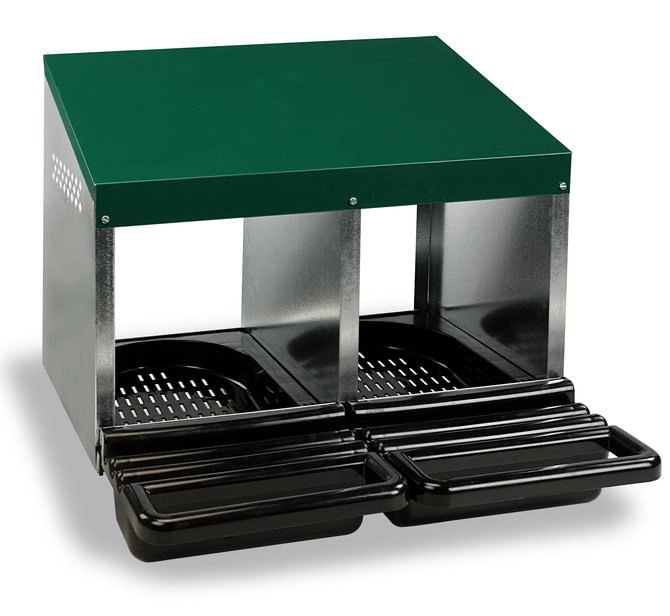 Multi-Compartment Poultry Laying Nesting Boxes with Easy-Clean Plastic Floors