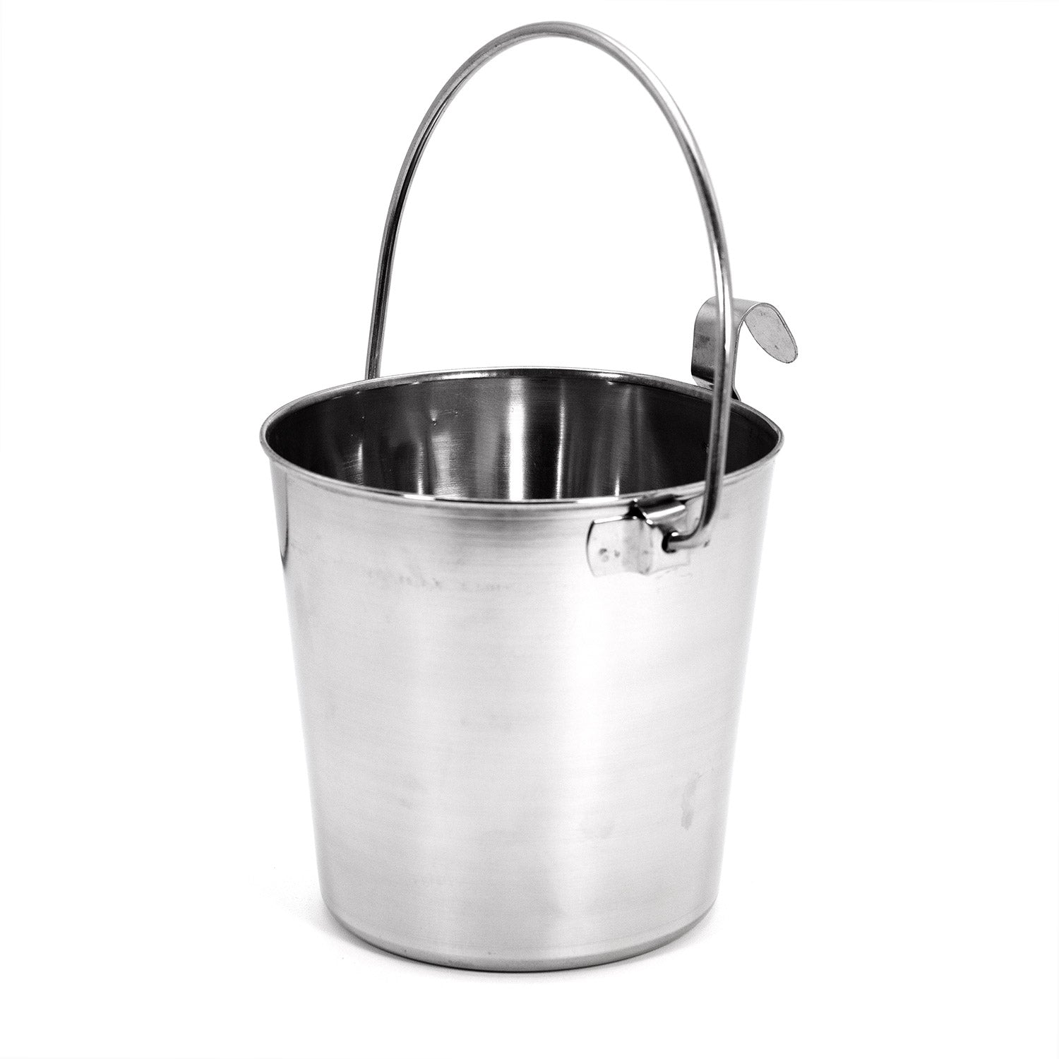 Jeffers Flat-Sided Stainless Steel Pails with Hook & Handle