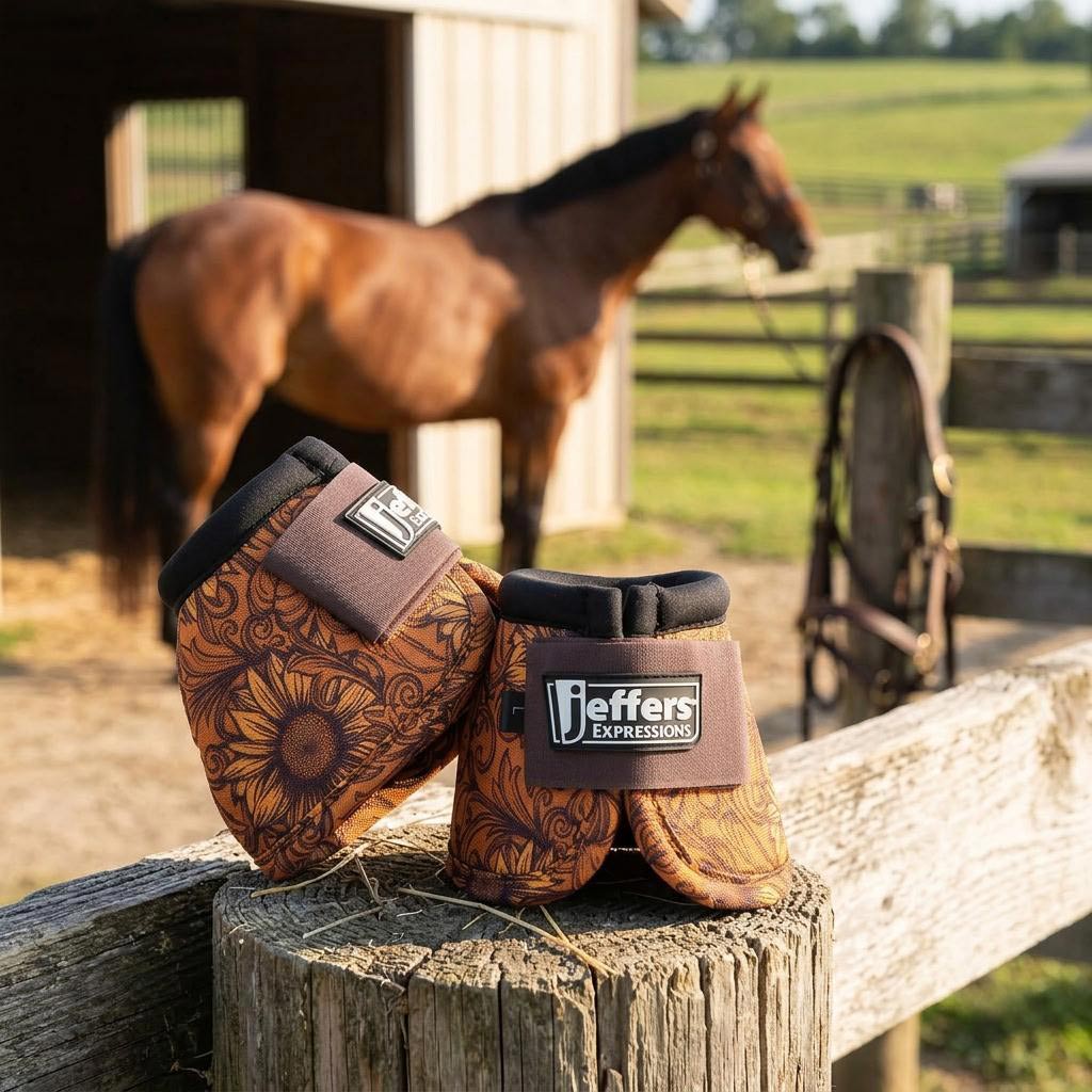 Jeffers Expression No-Turn Bell Boots for Horses, Pair