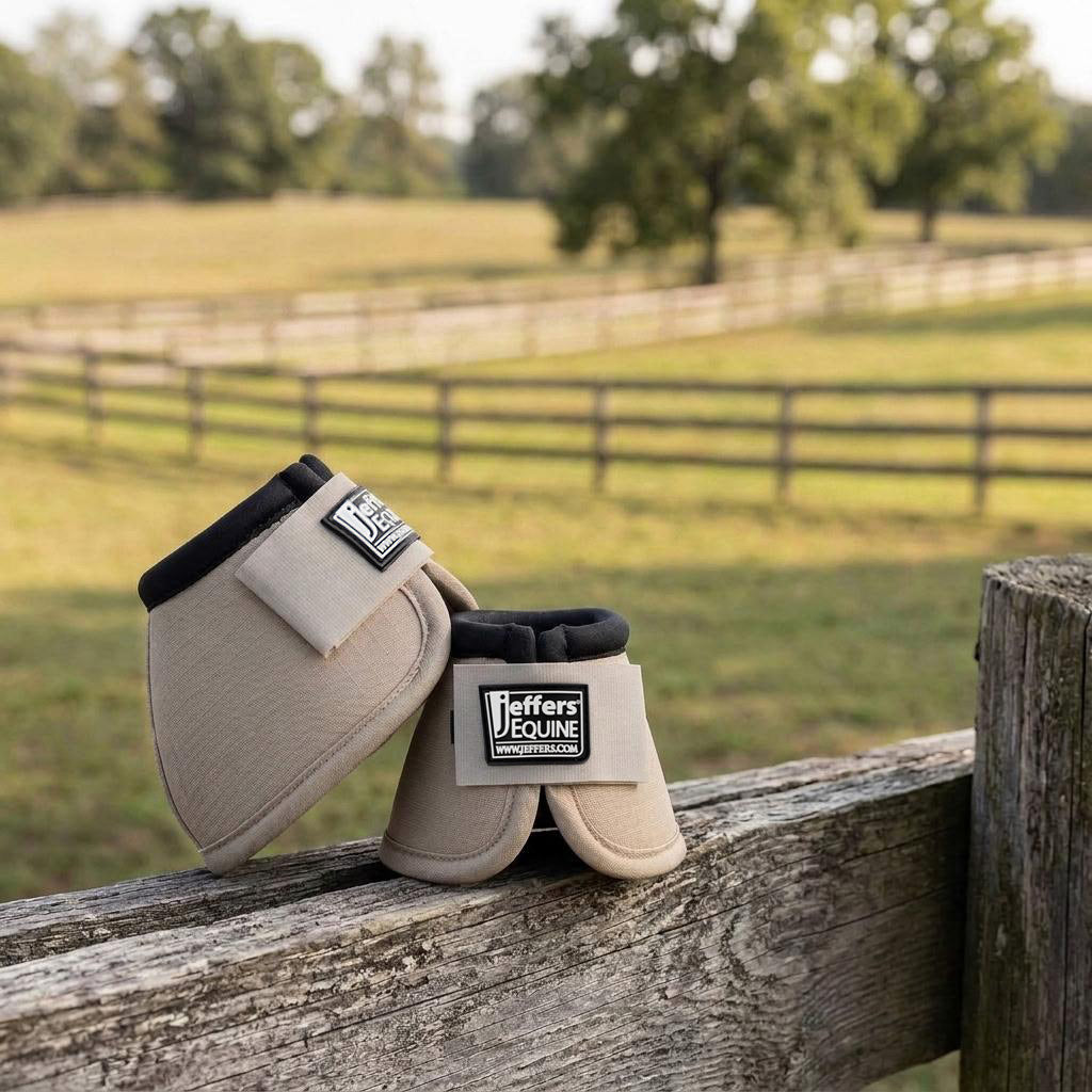 Jeffers No-Turn Bell Boots for Horses, Solid Colors, 2 ct