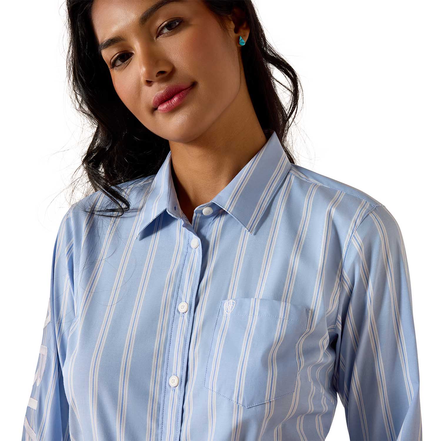 Ariat Women’s Team Kirby Performance Shirt – Stretch Poplin, Athletic Fit