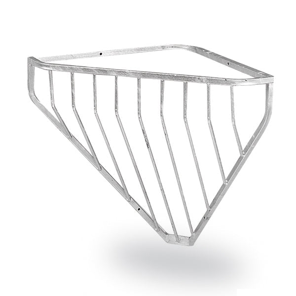 Galvanized Corner Hay Rack for Horses – Durable Stable Feeder with Rounded Edges