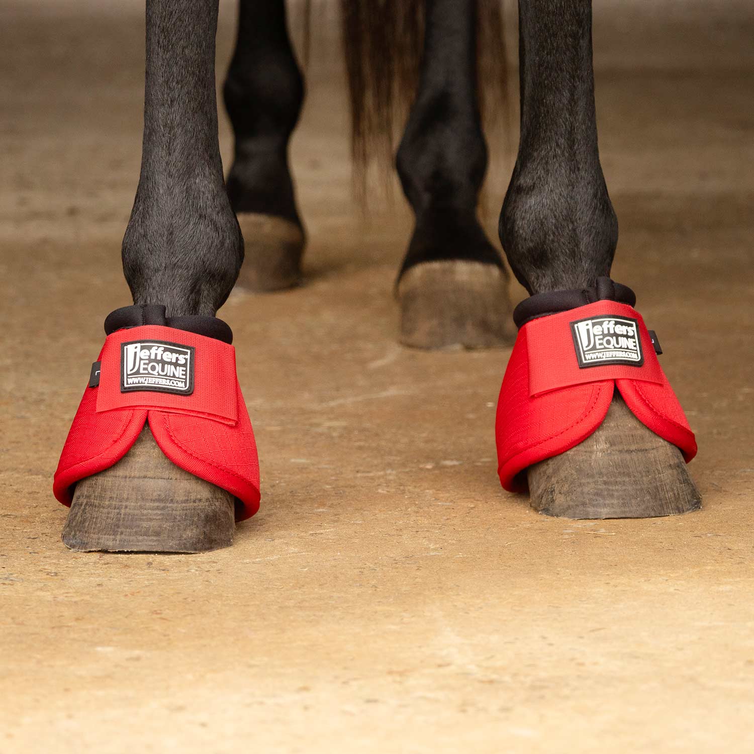 Jeffers No-Turn Bell Boots for Horses, Solid Colors, 2 ct