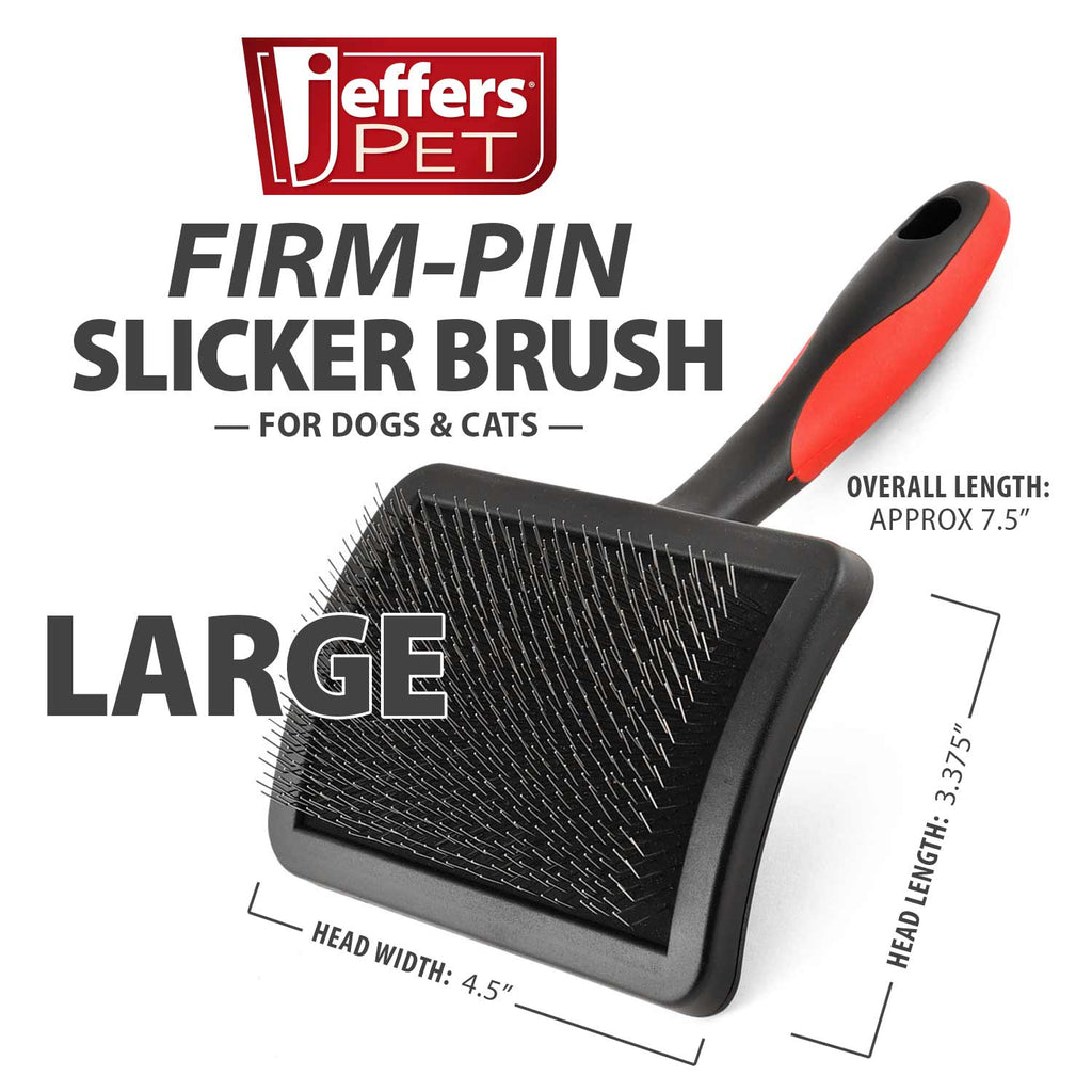 Jeffers Firm Pin Universal Slicker Pet Grooming Brush