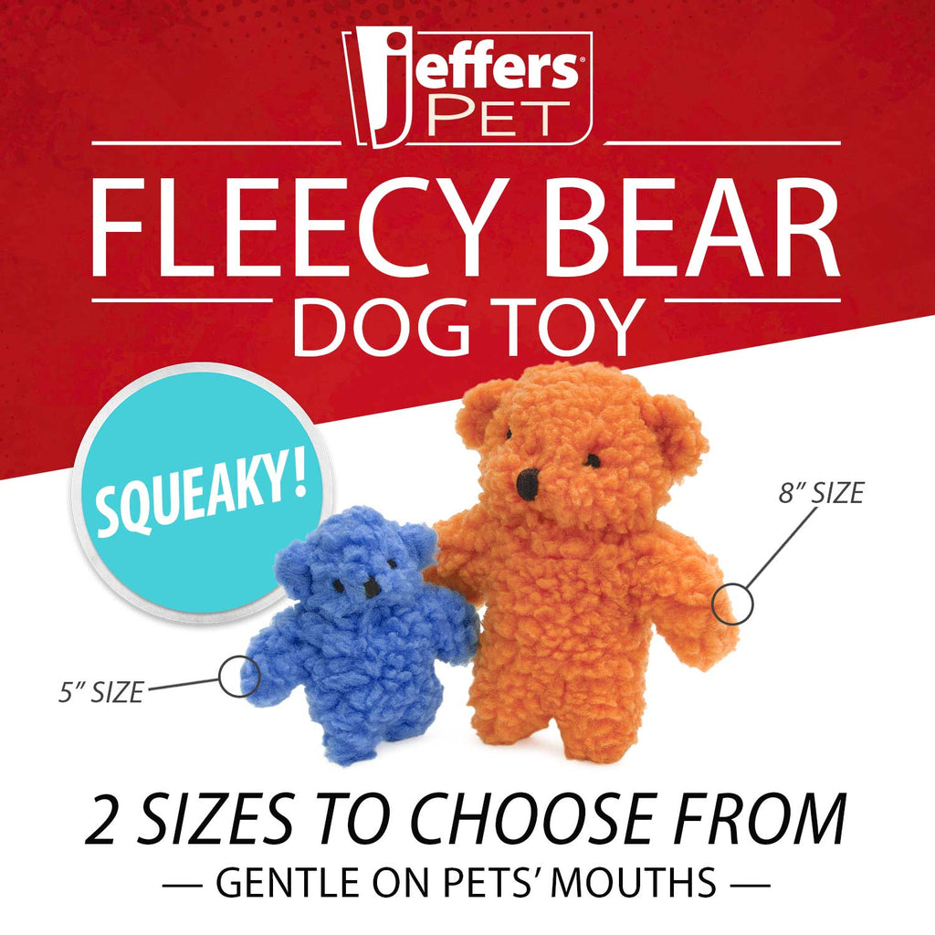 Jeffers Fleecy Bear Plush Squeaker Dog Toys