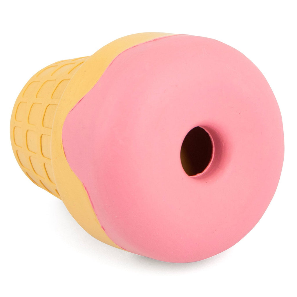 Jeffers Ice Cream Cone Natural Rubber Stuffable Treat Dispensing Dental Dog Chew Toy