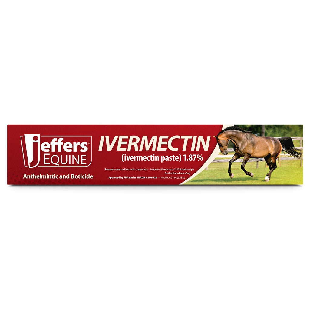 Jeffers Ivermectin Horse Dewormer Gel, Apple Flavored