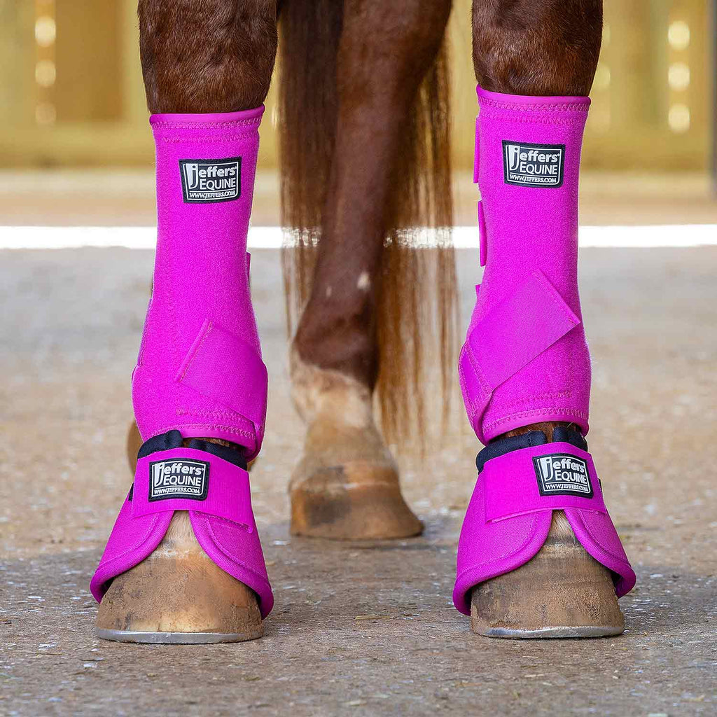 Jeffers No-Turn Bell Boots for Horses, Solid Colors, 2 ct