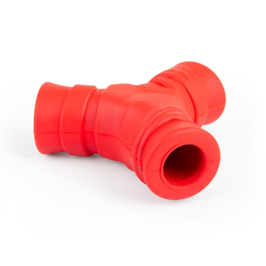 Jeffers Red "Y" Natural Rubber Dental Dog Chew Toy for Medium Chewers