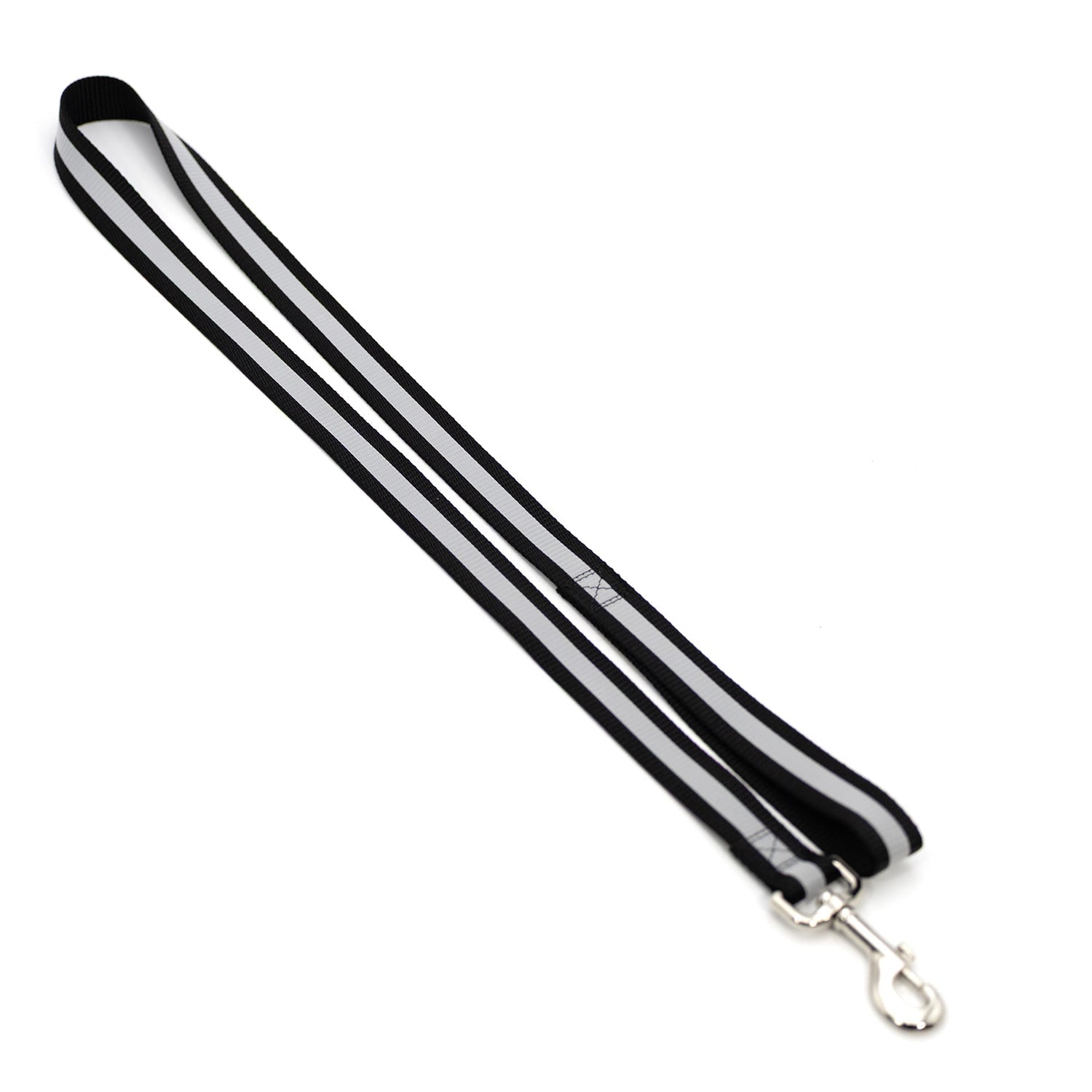 Jeffers Reflective Glow-in-the-Dark Safety Stripe Nylon Dog Leash, 1" W x 4' L