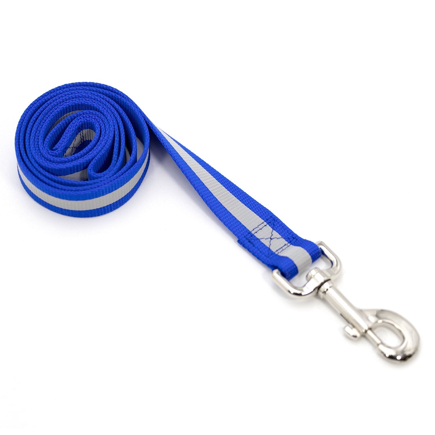 Jeffers Reflective Glow-in-the-Dark Safety Stripe Nylon Dog Leash, 1" W x 4' L