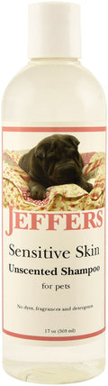 Jeffers Pet Sensitive Skin Unscented, Dye-Free, Fragrance-Free & Detergent-Free Pet Shampoo