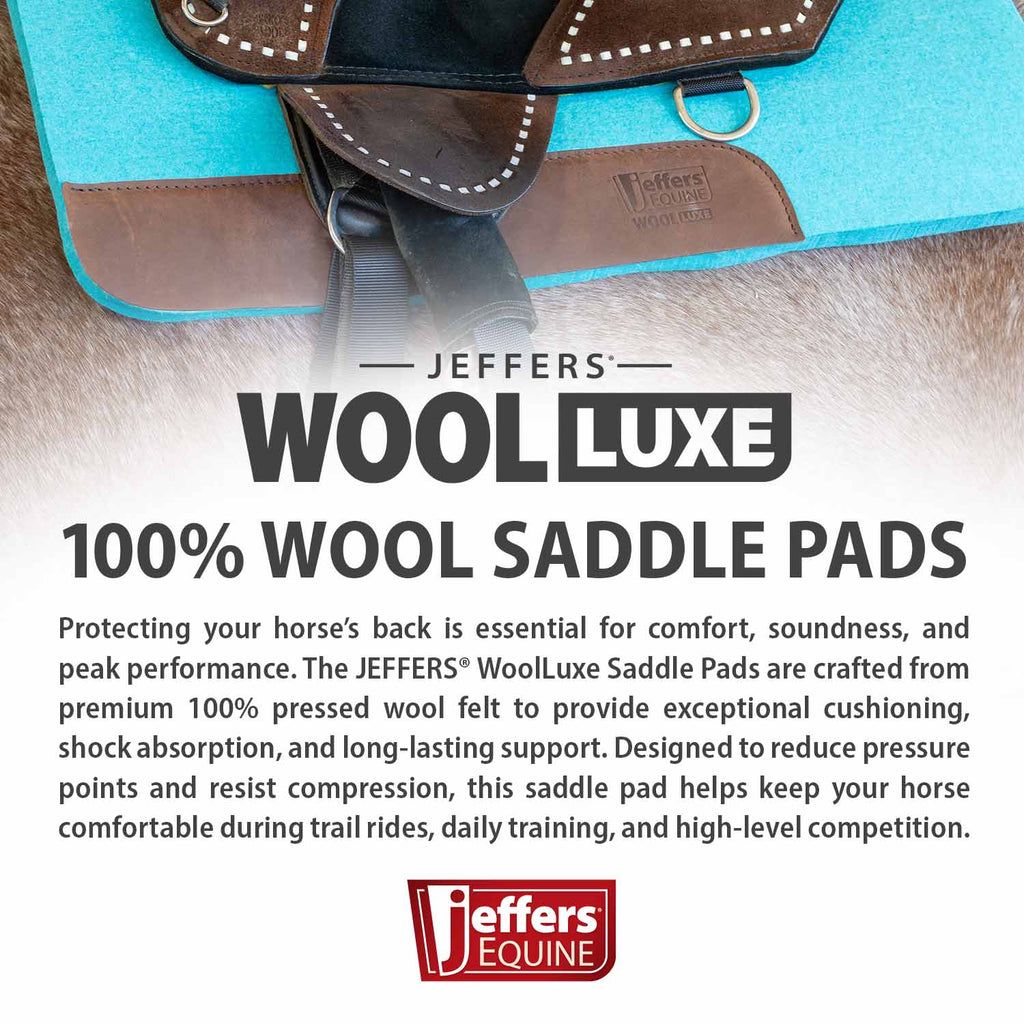 Jeffers WoolLuxe 100% Wool Equine Saddle Pad – Cushioned, Breathable, and Shock-Absorbing