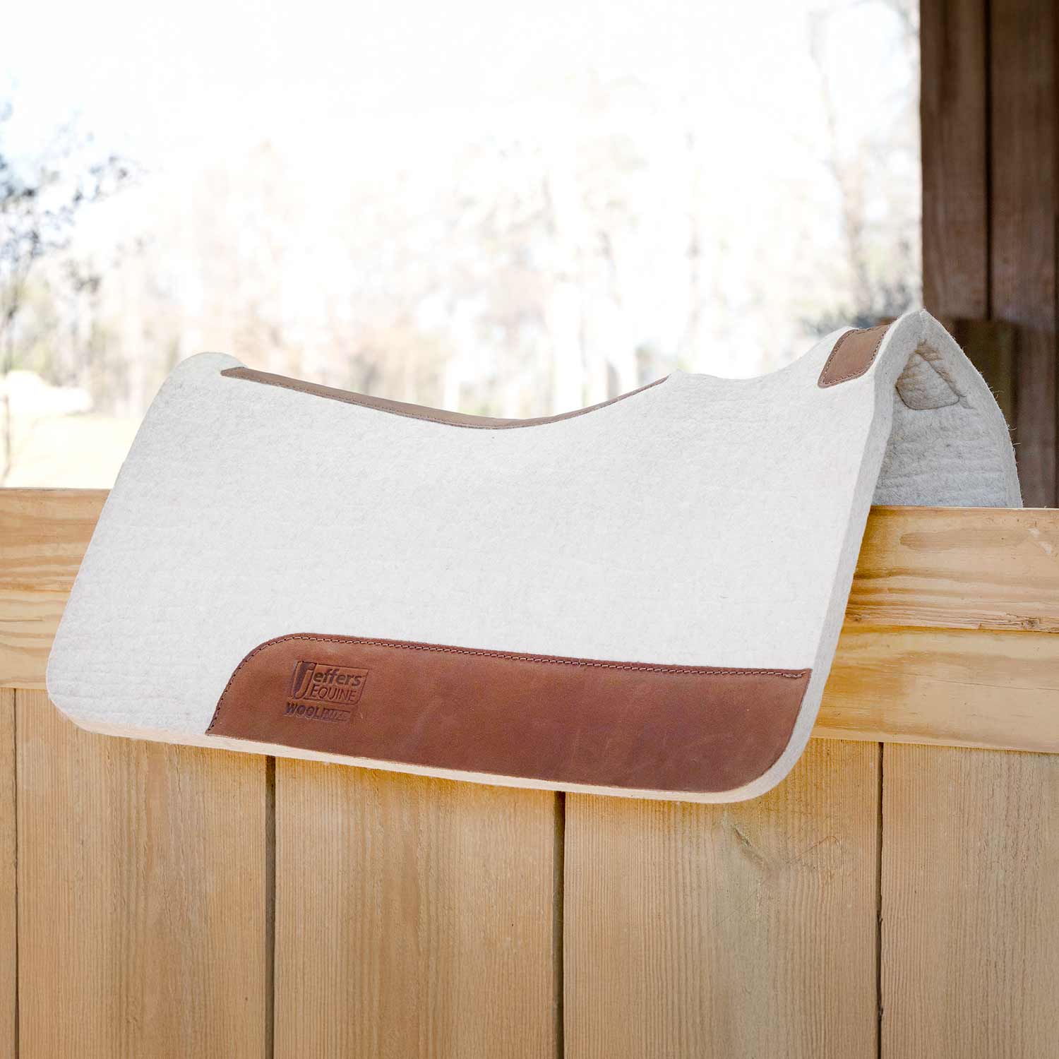 Jeffers WoolLuxe 100% Wool Equine Saddle Pad – Cushioned, Breathable, and Shock-Absorbing