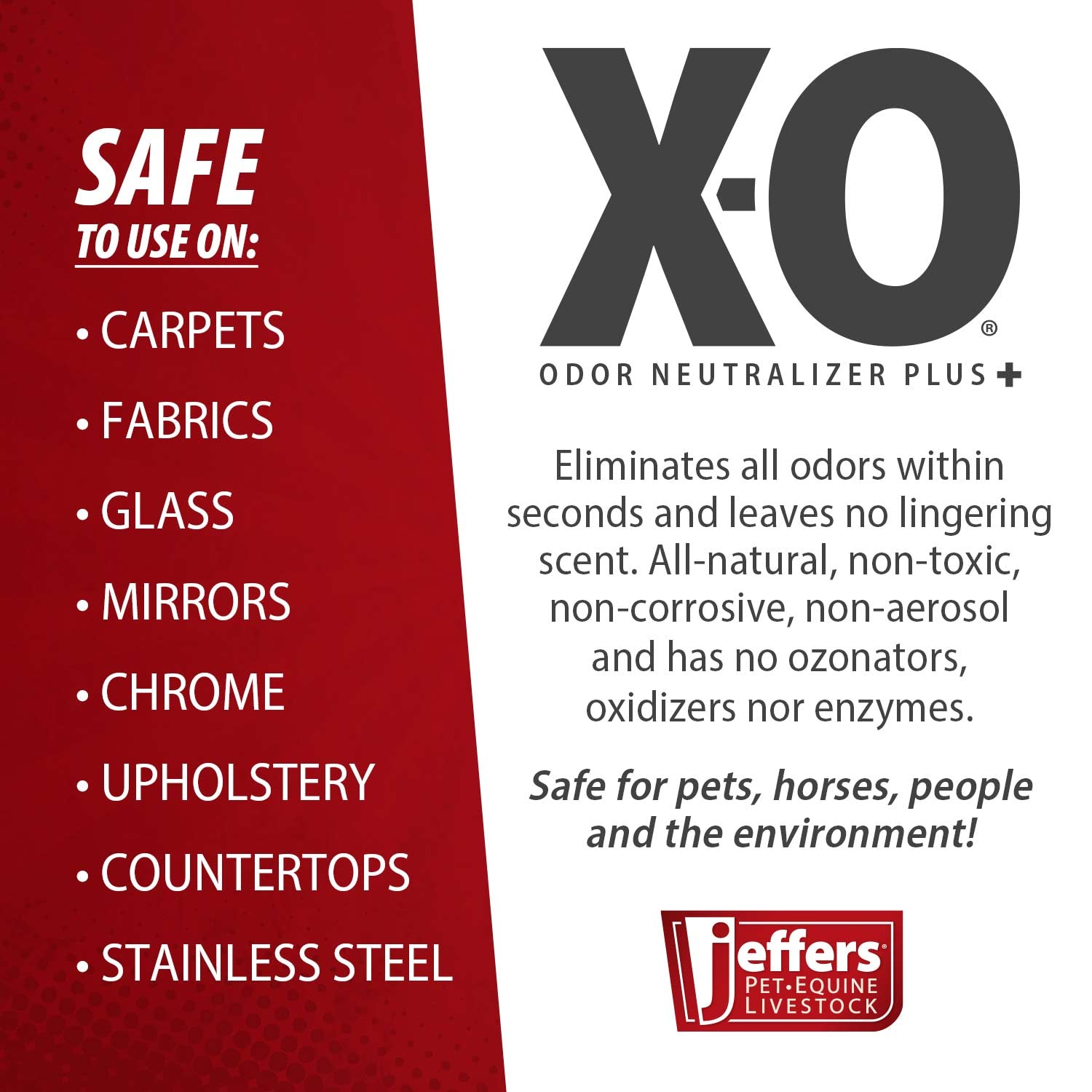 Jeffers X-O Pet Odor Neutralizer Plus + Cleaner Concentrate