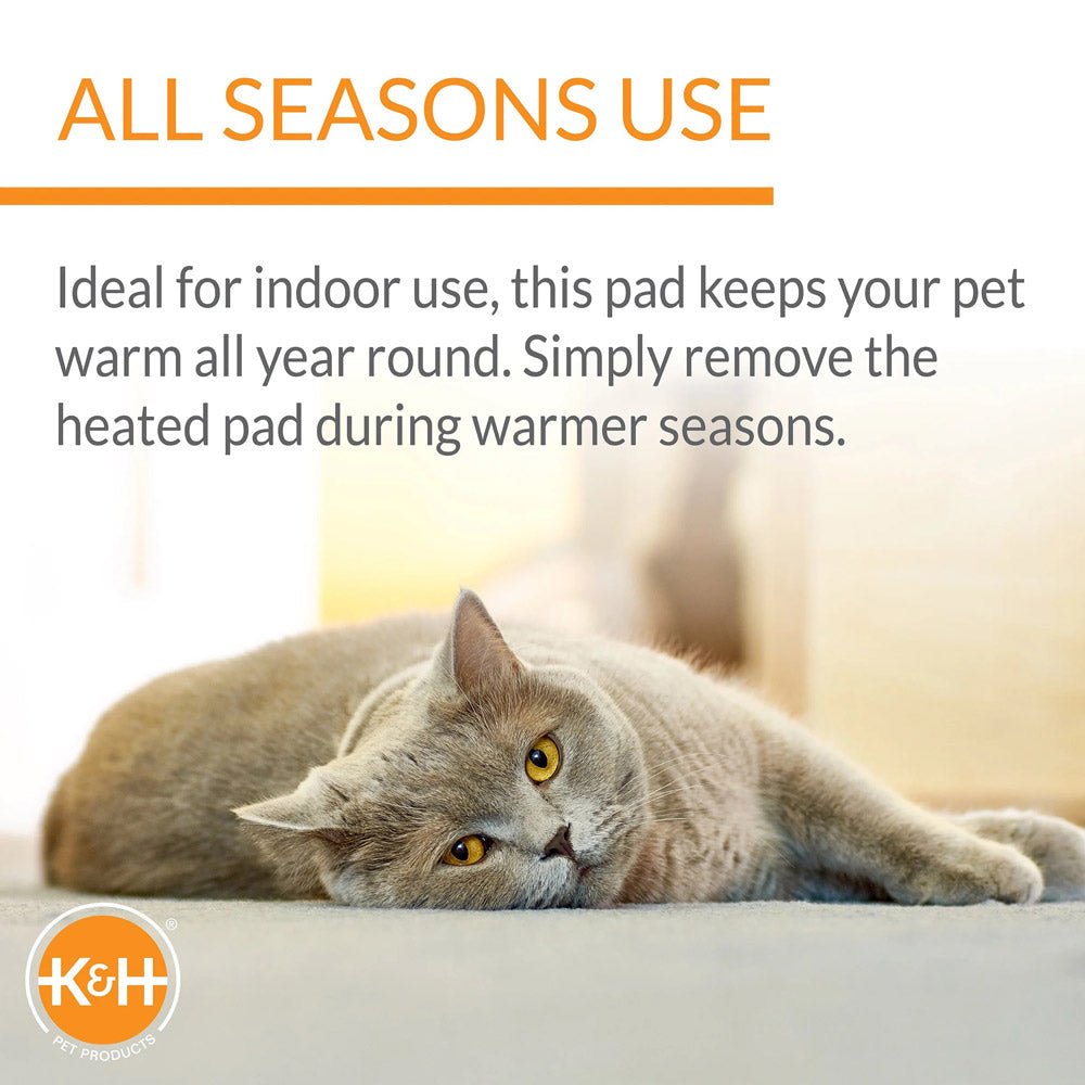 K&H Thermo-Kitty Heated Cat Bed – Energy-Efficient, MET Certified Indoor Cat Warming Mat