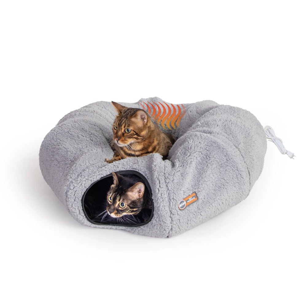 K&H Thermo-Kitty Heated Cat Tunnel – Indoor Heated Cat Bed and Play Tunnel with Machine Washable Pillow