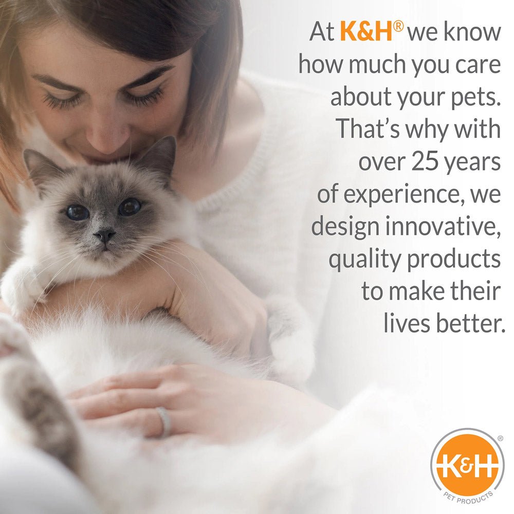 K&H Thermo-Kitty Mat Heated Cat Bed – Indoor Reversible Heated Cat Mat, Low-Wattage, Machine Washable, Cozy Nap Pad