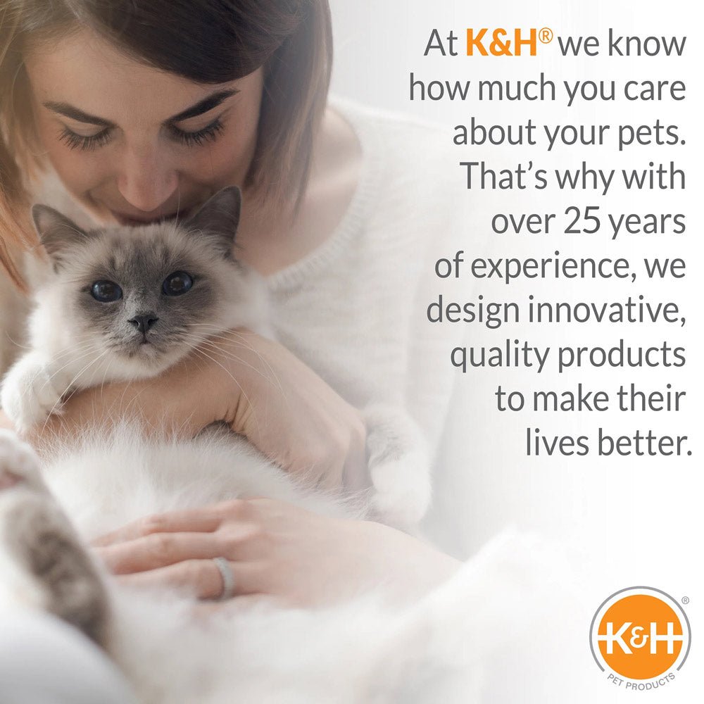 K&H Thermo-Pet Cuddle Cushion Heated Pet Bed – Indoor Heated Sofa-Style Bed for Cats & Small Dogs with Removable Cushion