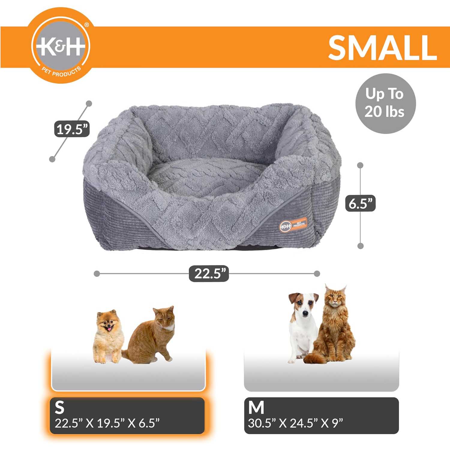 K&H Thermo-Pet Lounge Sleeper Heated Cat & Small Dog Bed – Plush, Non-Slip, Machine Washable Indoor Pet Bed