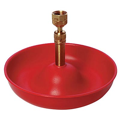 Little Giant Automatic Poultry & Chick Fountain – Continuous Flow Chicken & Game Bird Waterer with Brass Valve