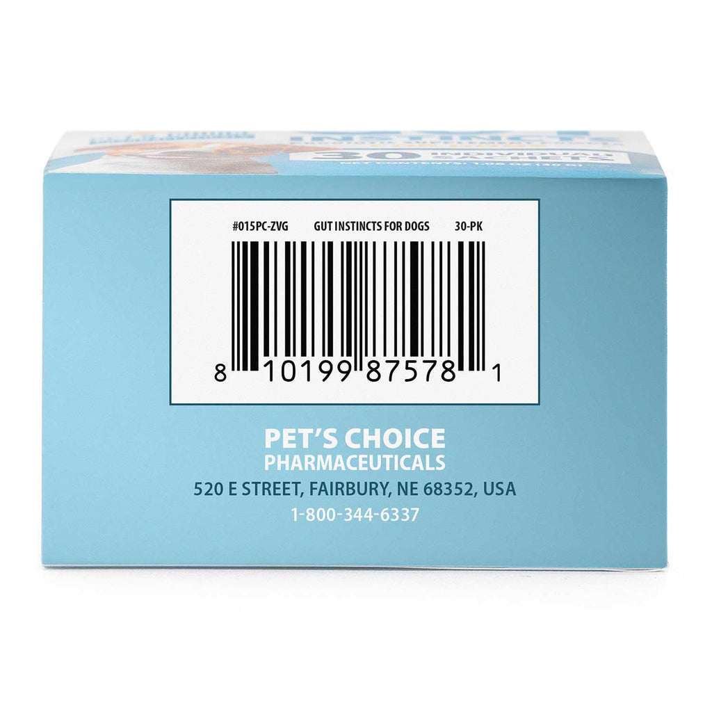 Pet's Choice Gut Instincts Probiotic Powder Packets for Dogs – Daily Digestive & Immune Support, 30 Count
