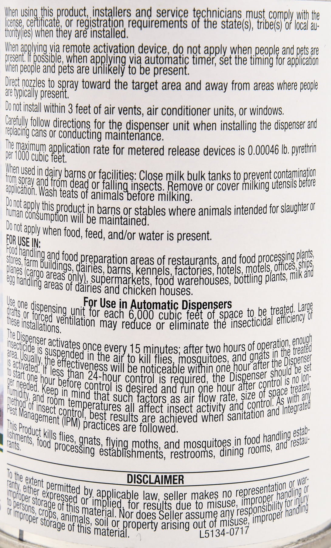 Prozap LD-44T Metered Fly Spray, 6.5 oz
