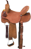Tough1 Medina Buckstitch Roughout Barrel Saddle